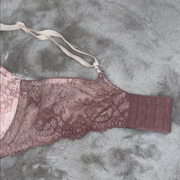 Victoria's Secret Dream Angels Push-Up Dusty Rose Cream Lace Bra 38D - Picture 3 of 7